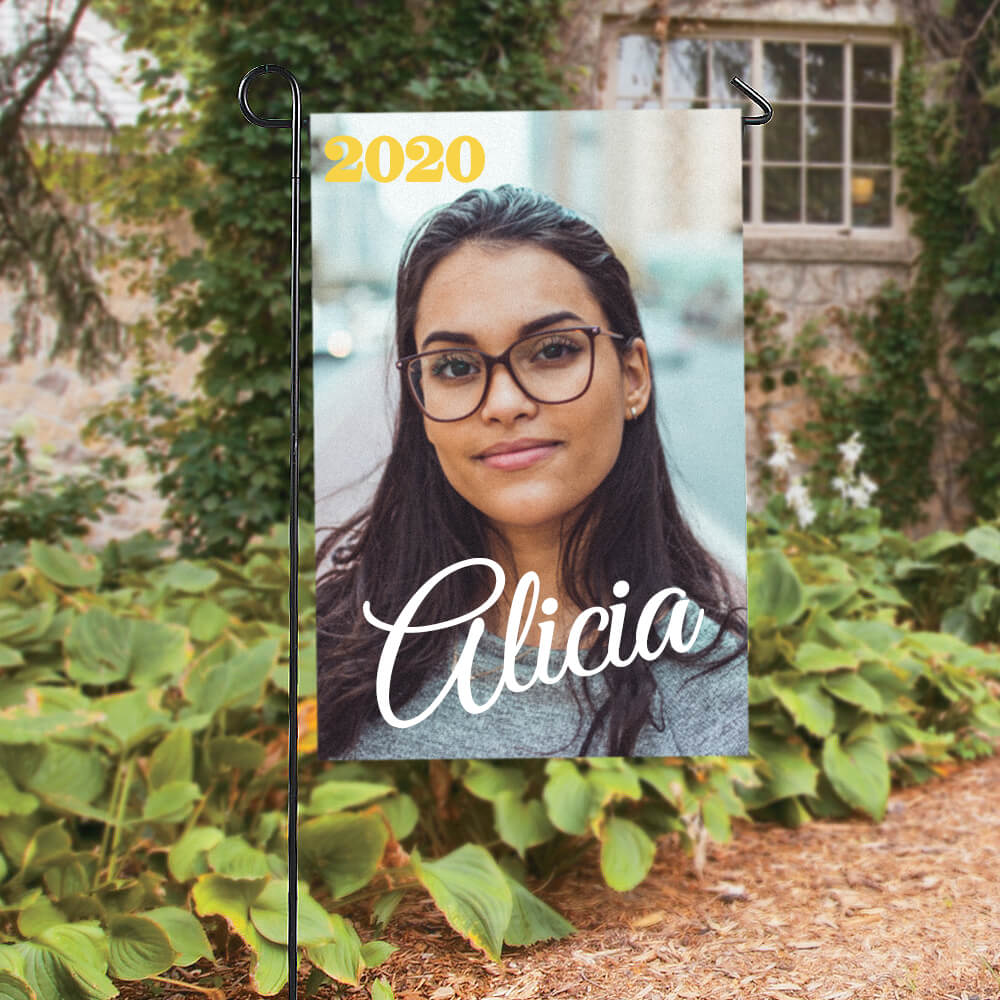 Customizable Double Side Photo Graduation Flag