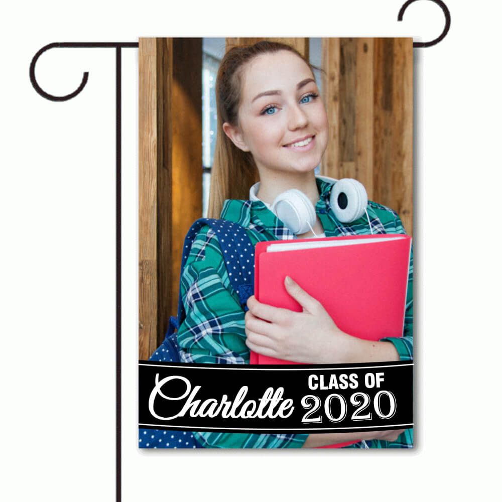 Customizable Double Side Photo Graduation Flag