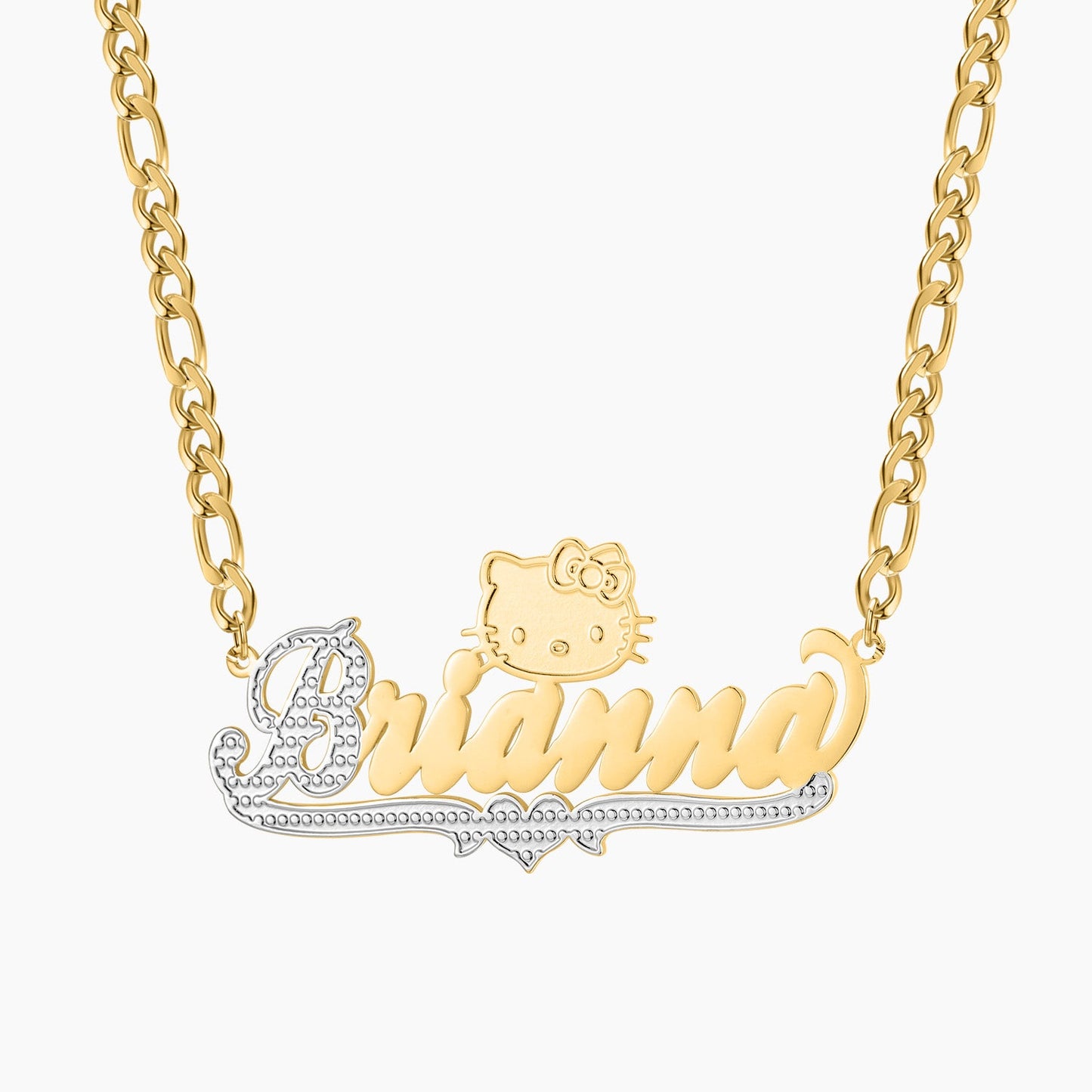 90's Two Tone Hello Kitty Name Necklace