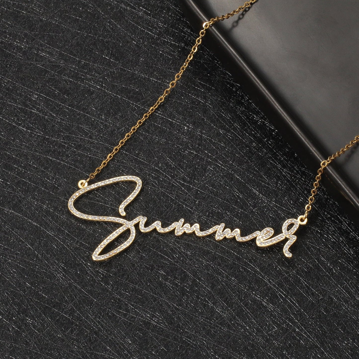 Classy Diamond Name Necklace