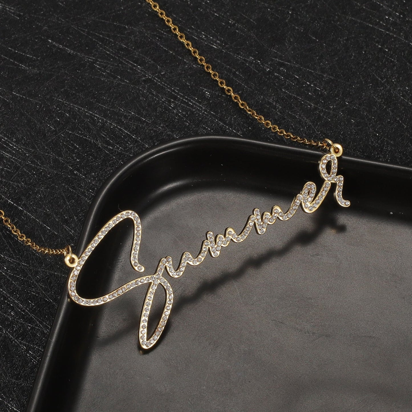 Classy Diamond Name Necklace