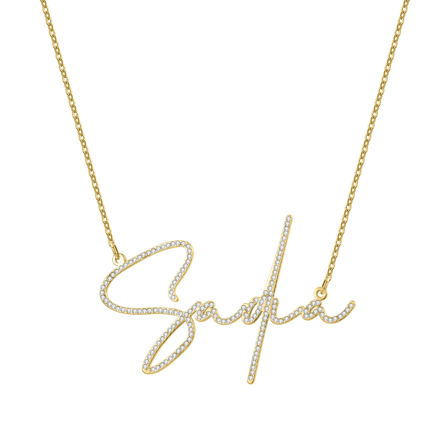 Classy Diamond Name Necklace