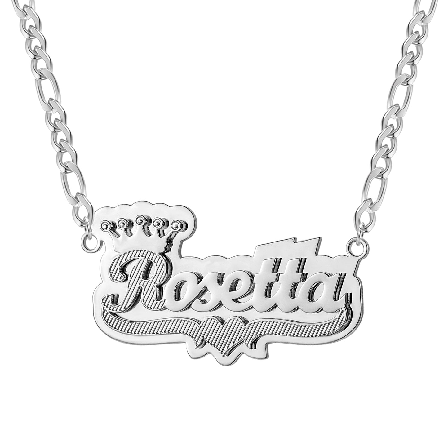 90's Full Back Crown Name Necklace