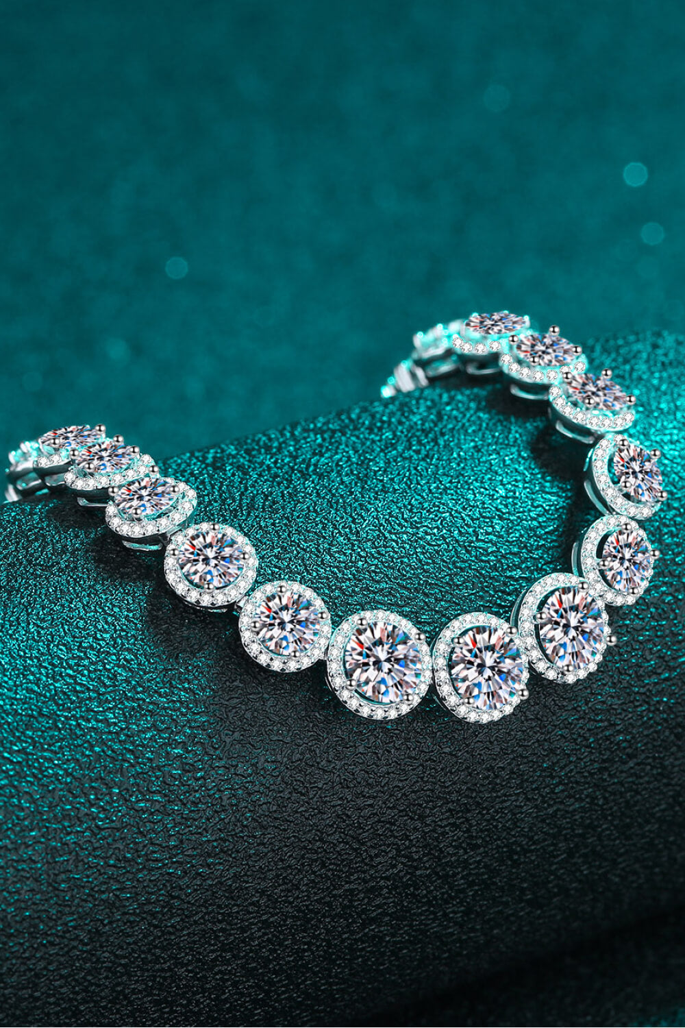 10.4TCW Bezeled Moissanite Bracelet
