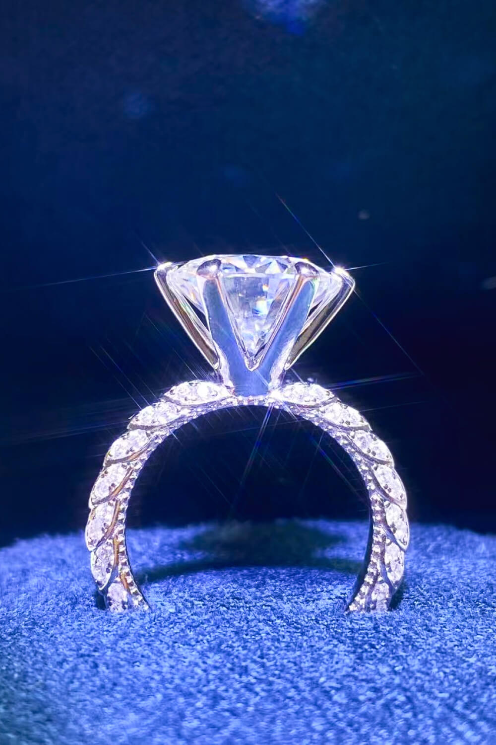 5 Carat Moissanite Cluster Setting Ring