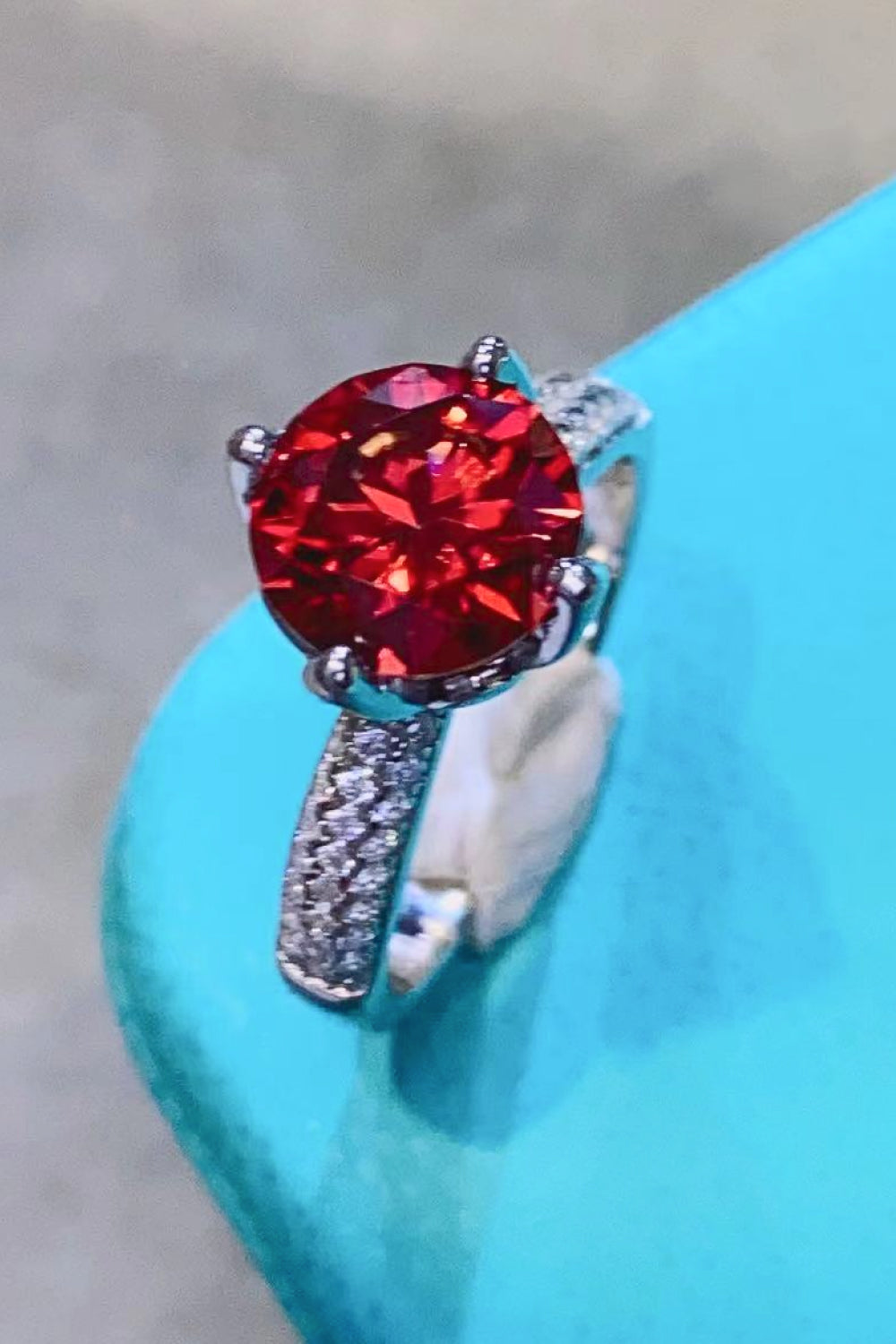 2 Carat 4-Prong Moissanite Phoenix Fire RIng