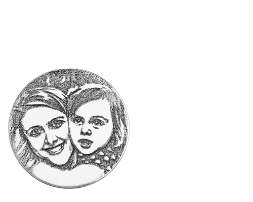 Photo Engraved Sterling Silver Photo Charm