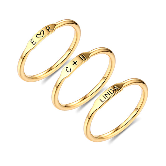Personalized Sterling Silver 925 Stackable Rings