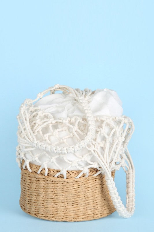 KNIT BASKET BAG