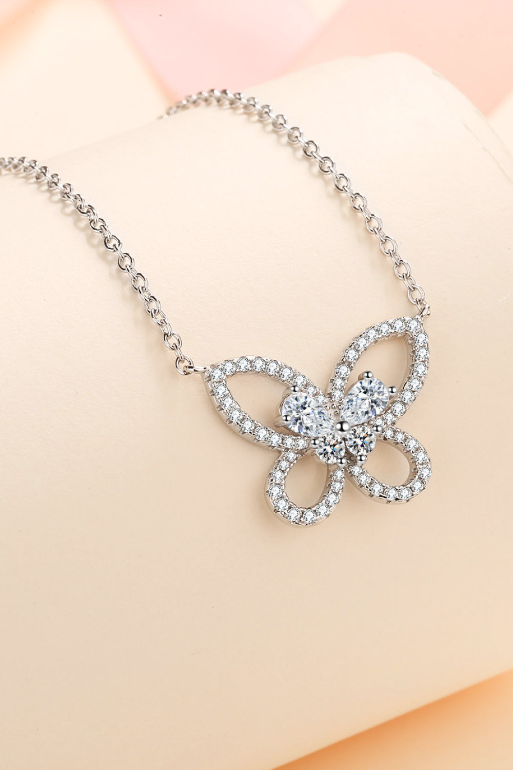 Moissanite Butterfly Necklace