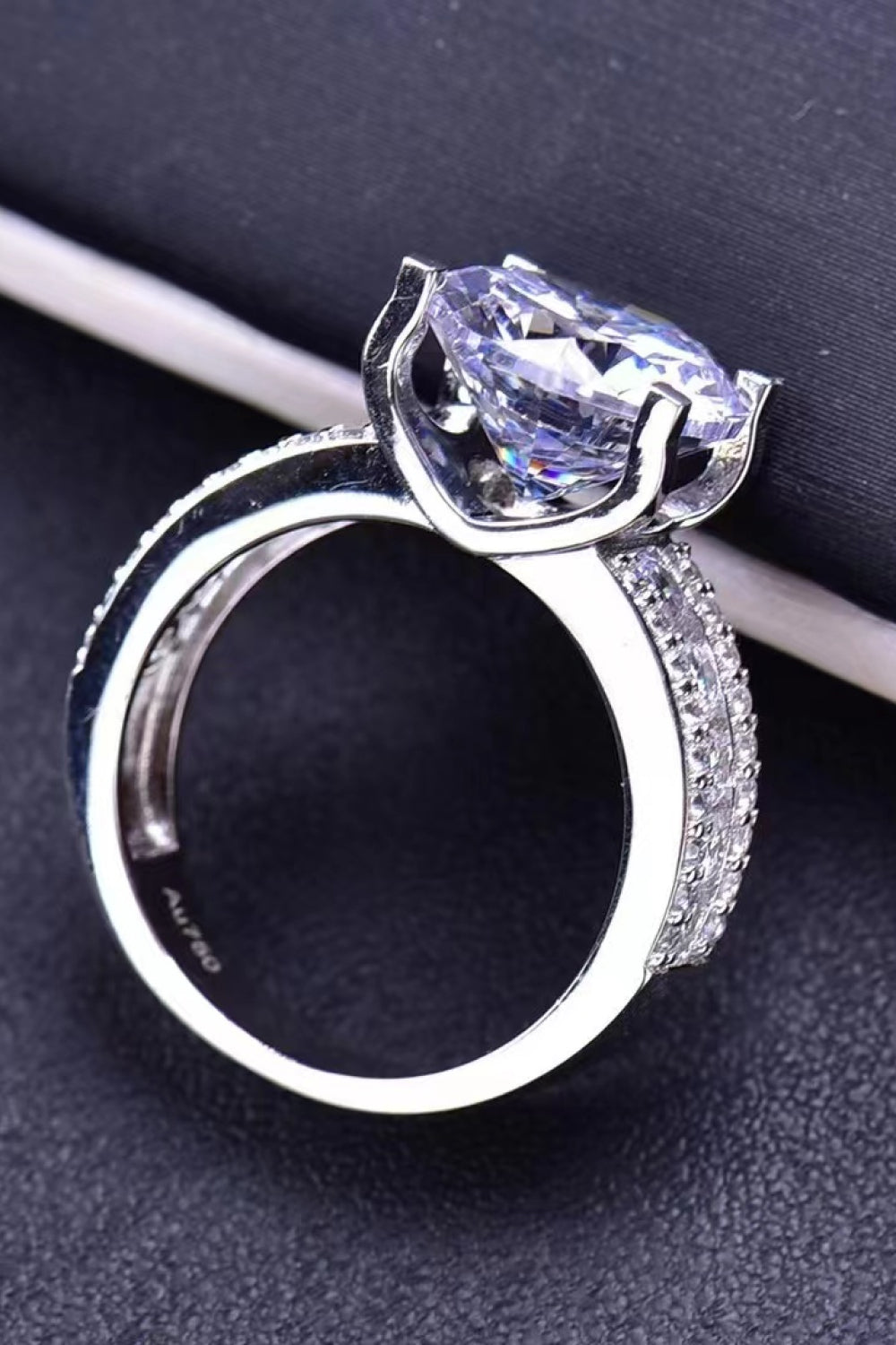 5 Carat 3-Row Moissanite Ring
