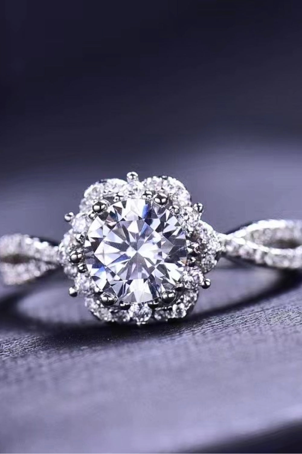 1CTW Rose Moissanite Ring