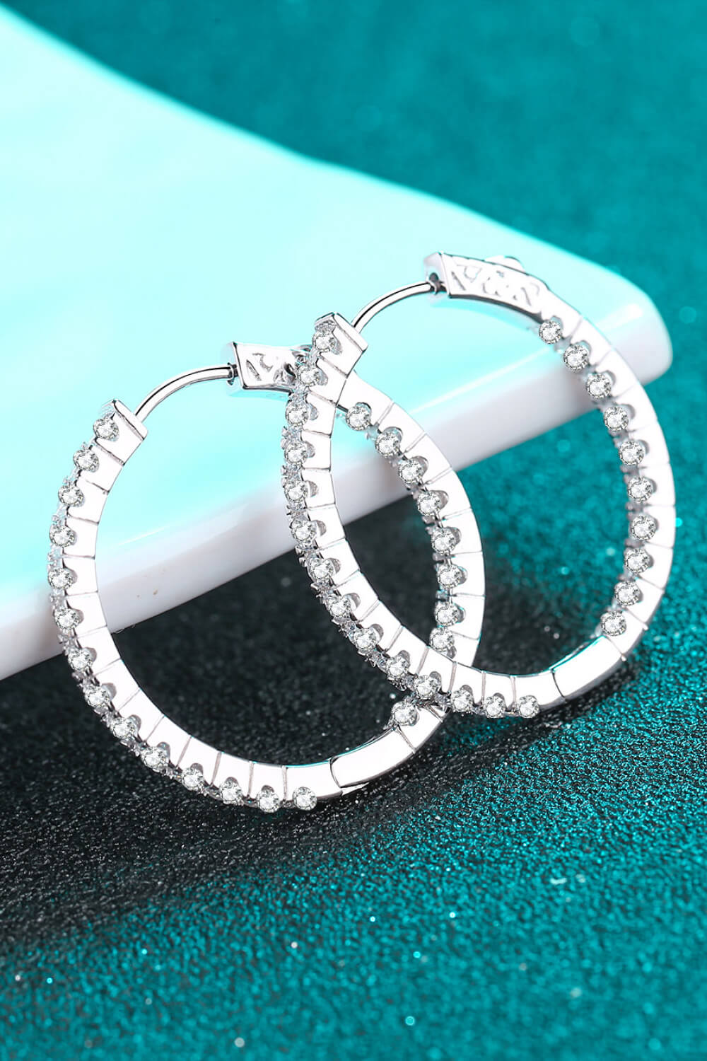 1 Inch Classic Moissanite Hoop Earrings