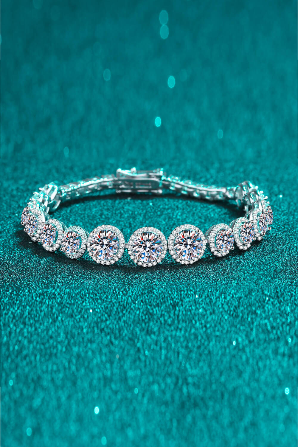 10.4TCW Bezeled Moissanite Bracelet