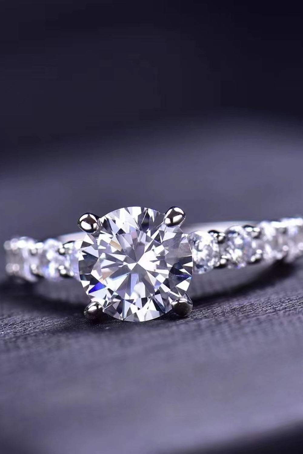 2 Carat Classic 4 Prong Moissanite Ring