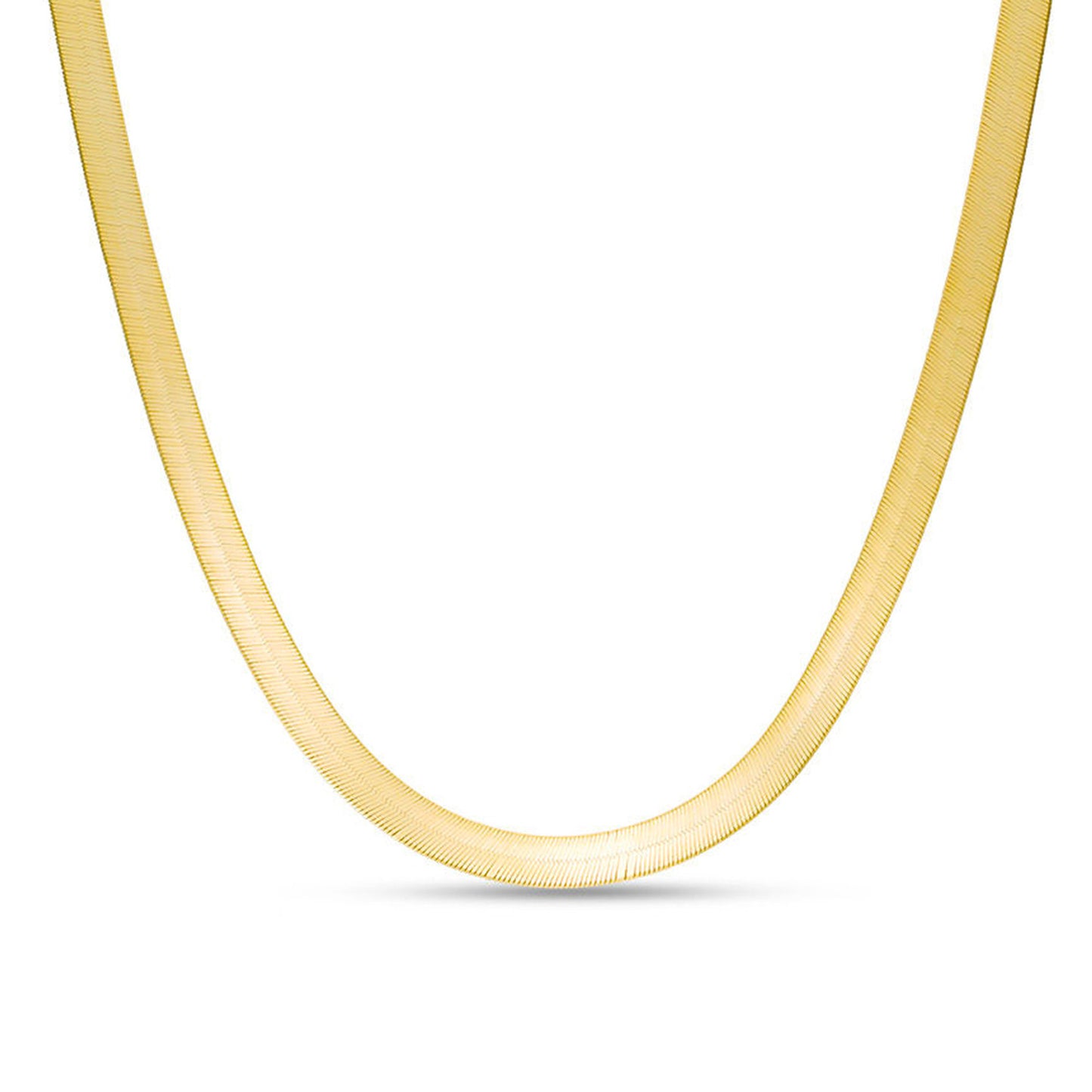 18K GOLD FILLED 6MM HERRINGBONE SNAKE CHAIN