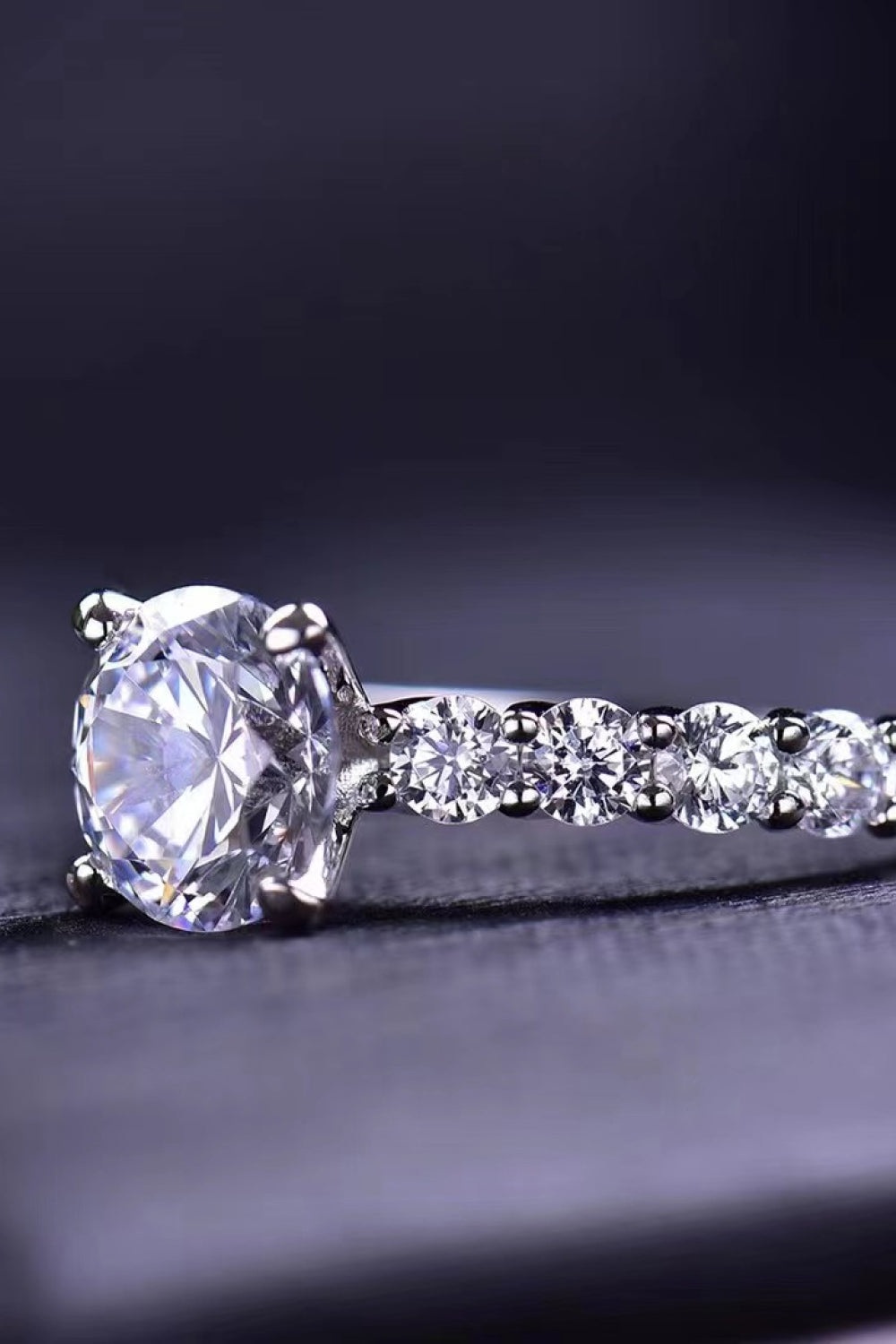 2 Carat Classic 4 Prong Moissanite Ring