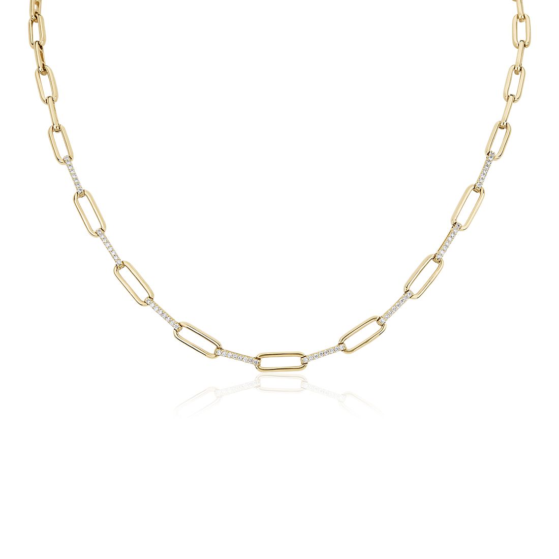 18K GOLD FILLED 8MM PAPERCLIP BRACELET AND CHOKER WITH STONES