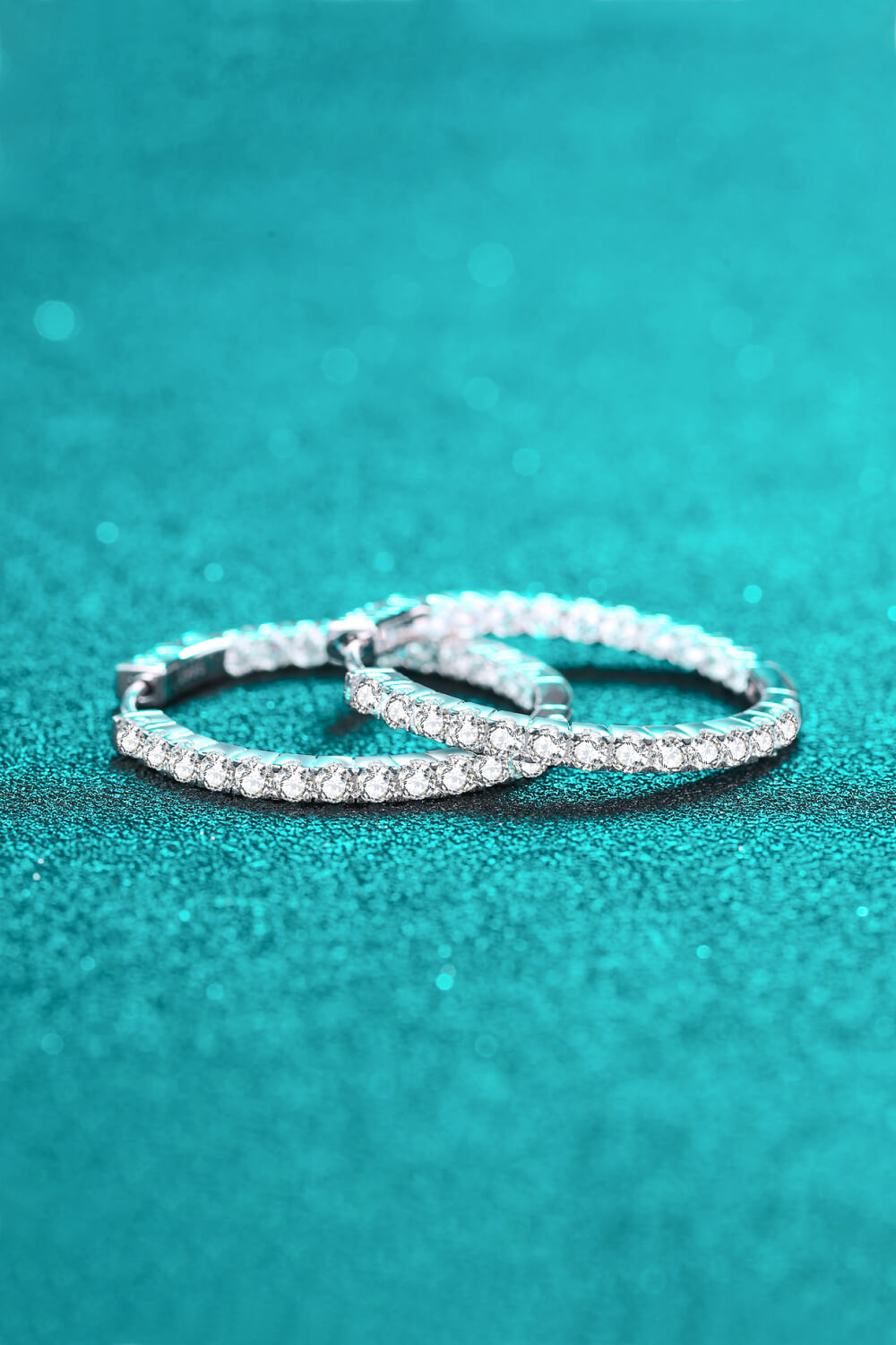 1 Inch Classic Moissanite Hoop Earrings
