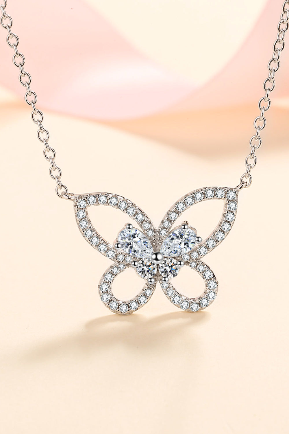 Moissanite Butterfly Necklace