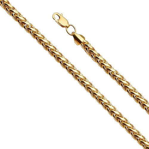 18K GOLD FILLED 4MM WHEAT CHAIN