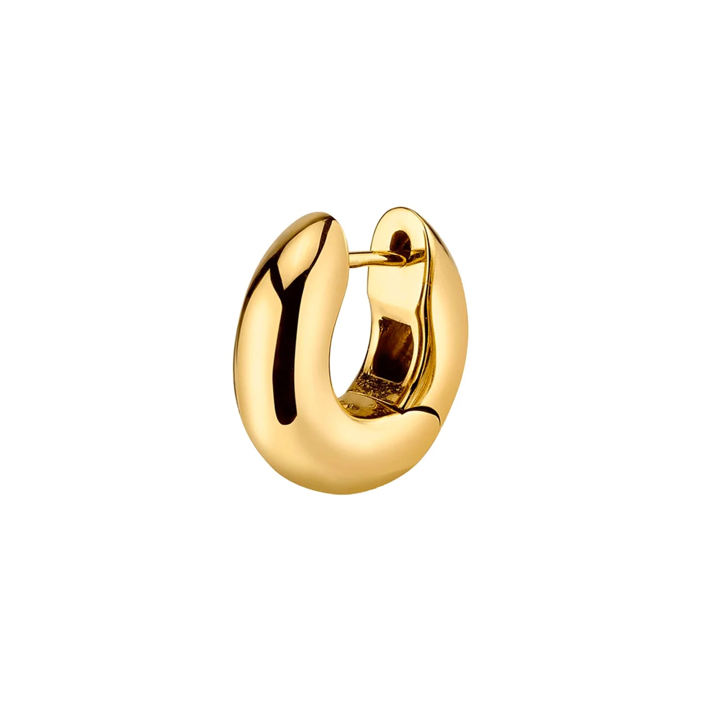 18K GOLD FILLED THICK SMALL ROUNDED HUGGIES