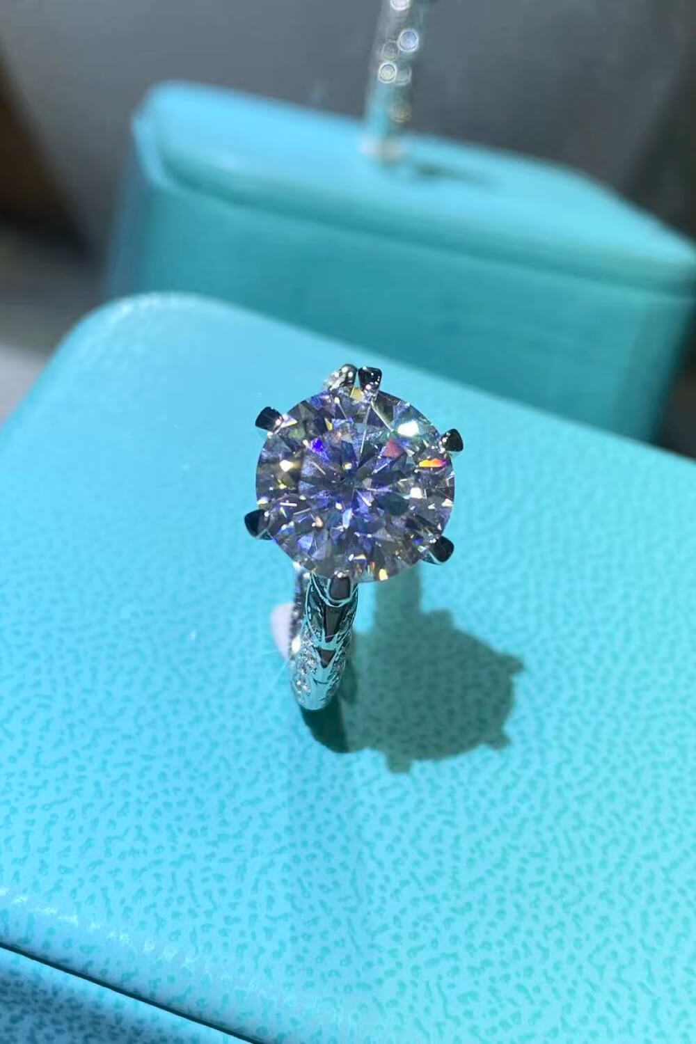 5 Carat Moissanite Cluster Setting Ring