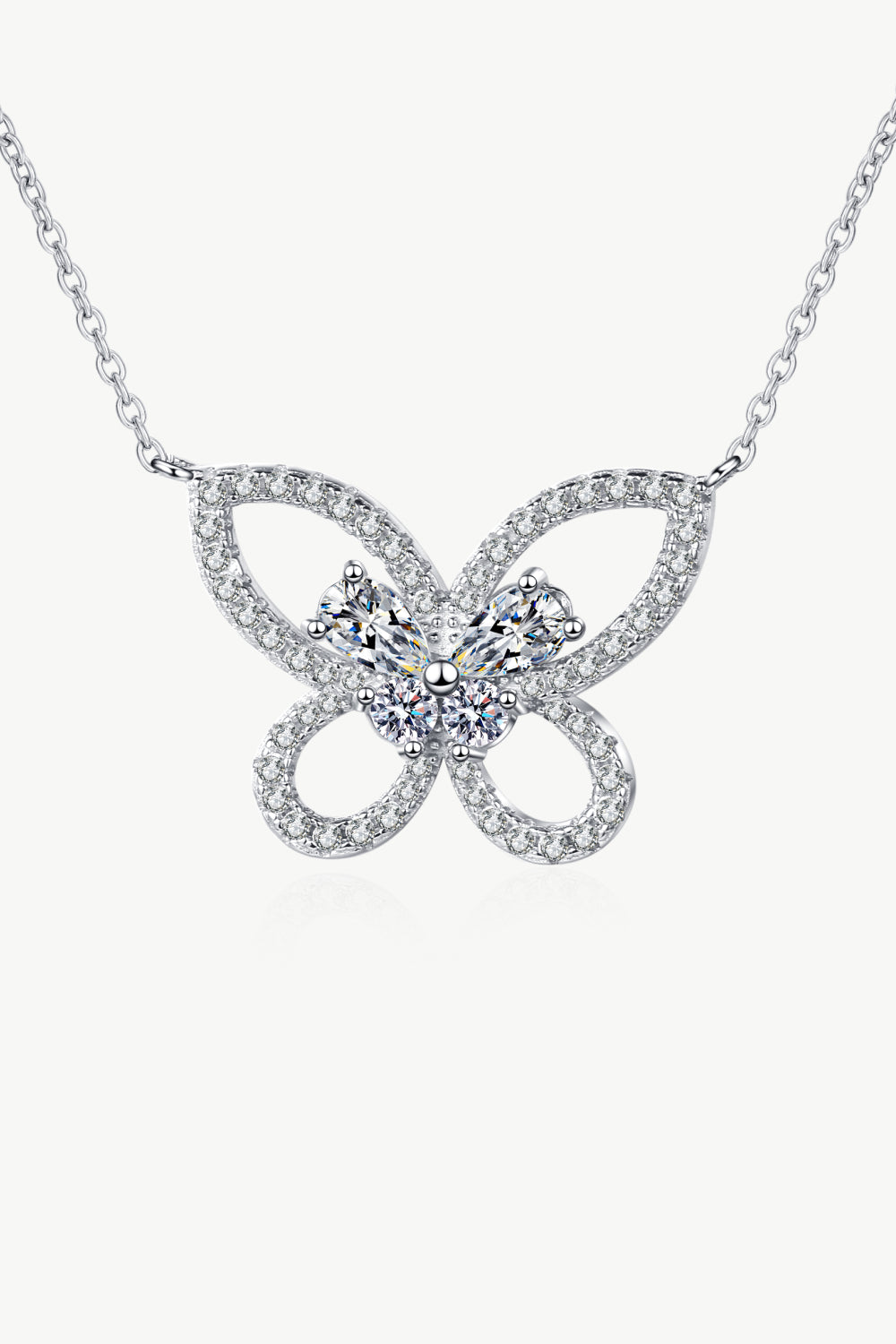 Moissanite Butterfly Necklace