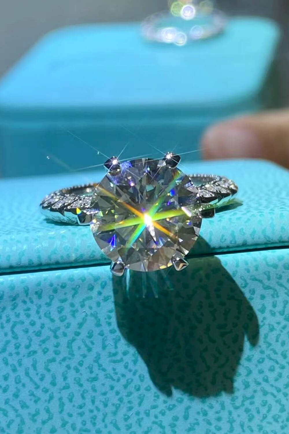 5 Carat Moissanite Cluster Setting Ring