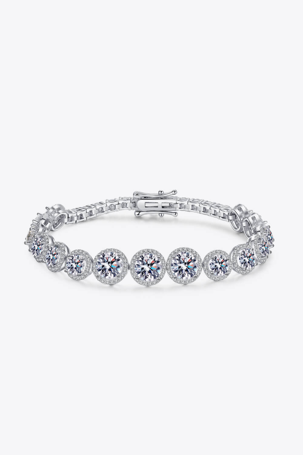 10.4TCW Bezeled Moissanite Bracelet