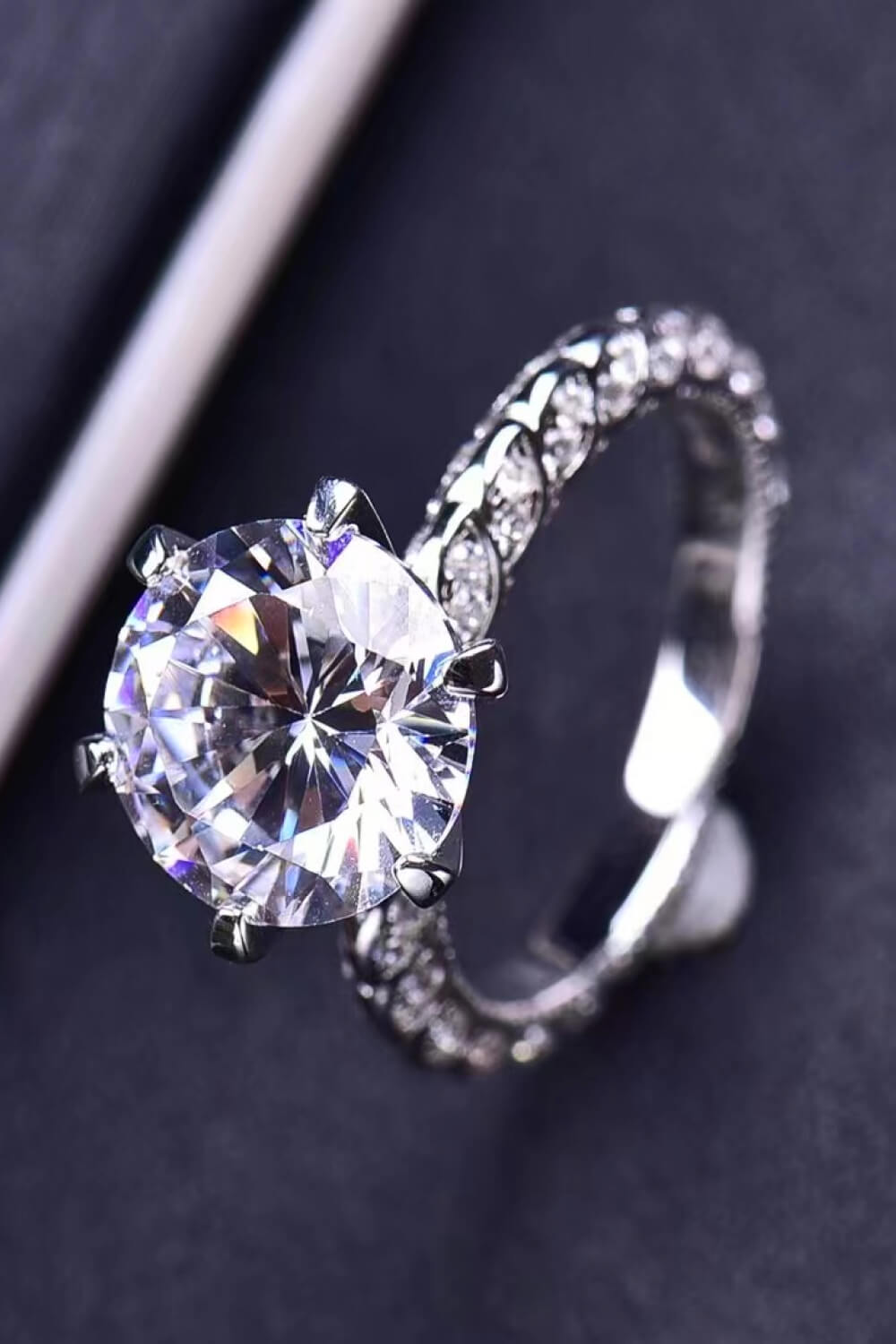 5 Carat Moissanite Cluster Setting Ring