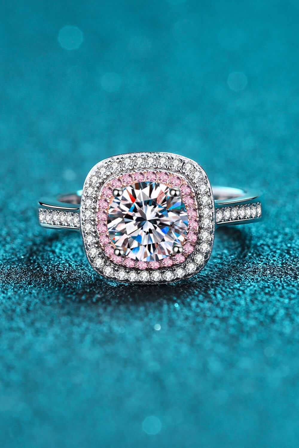 Sweetheart Double Halo Moissanite Ring