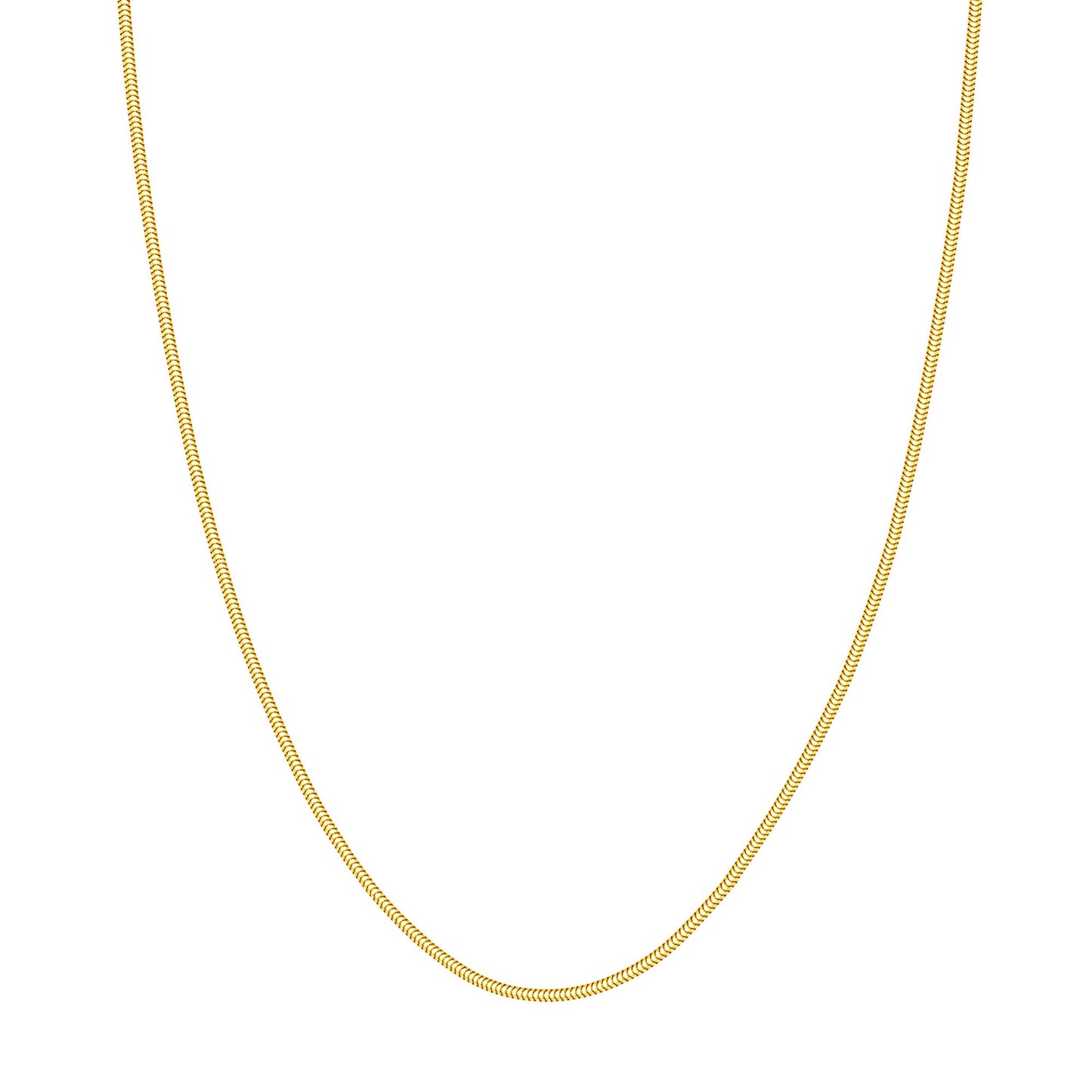 18K GOLD FILLED 1MM SMOOTH SNAKE BOX CHAIN