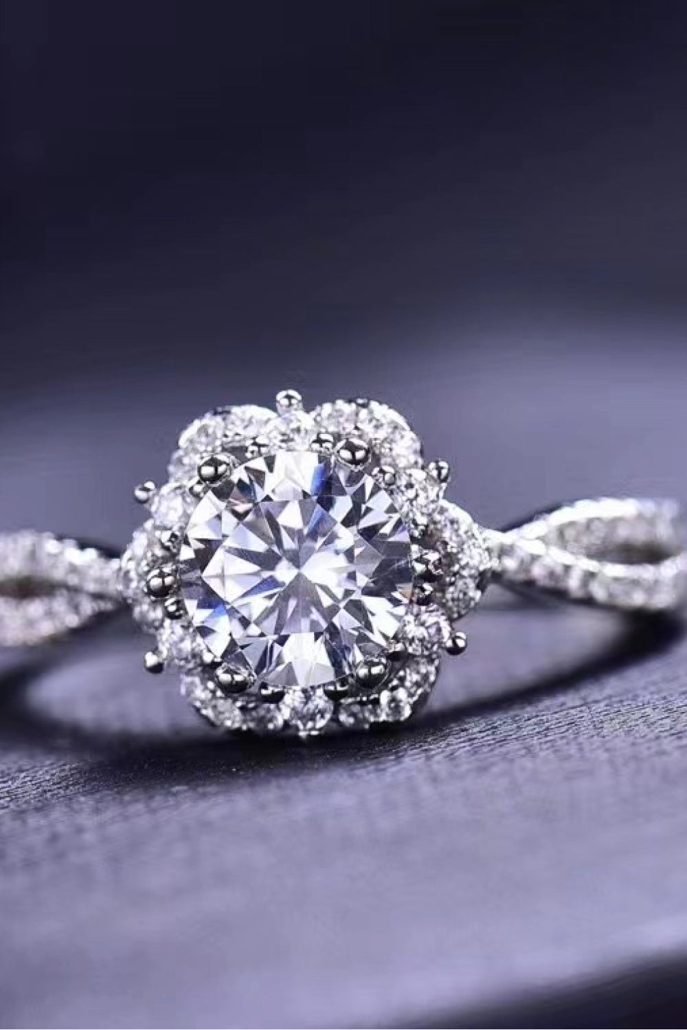 1CTW Rose Moissanite Ring
