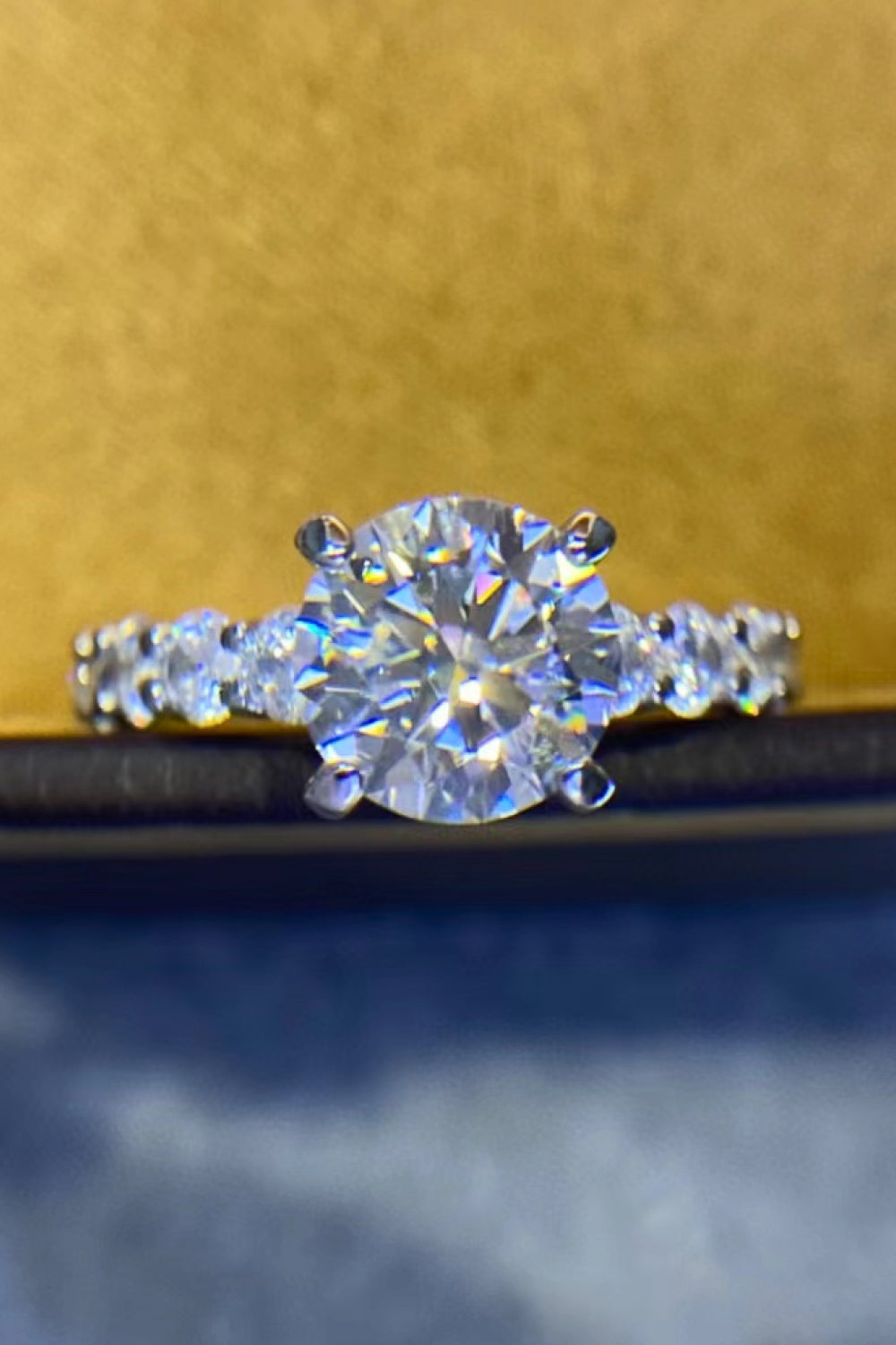 2 Carat Classic 4 Prong Moissanite Ring