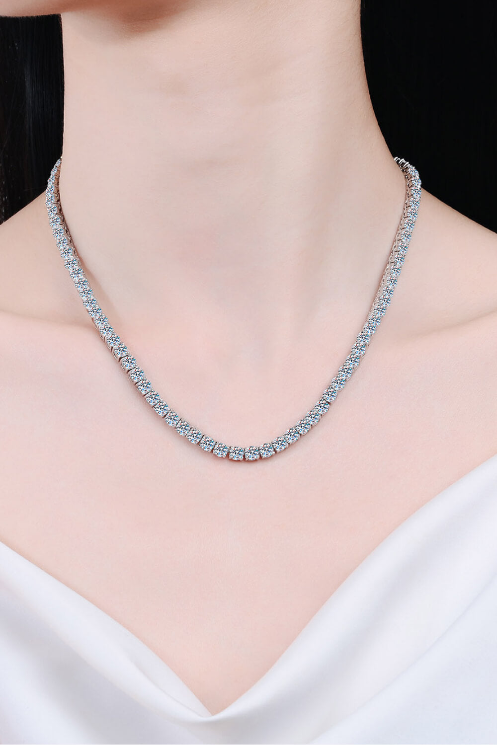 Classic Moissanite Tennis Necklace