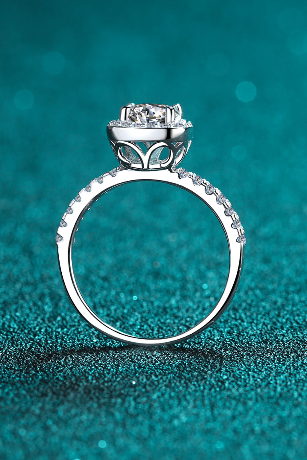 Classic Square Halo Moissanite Ring