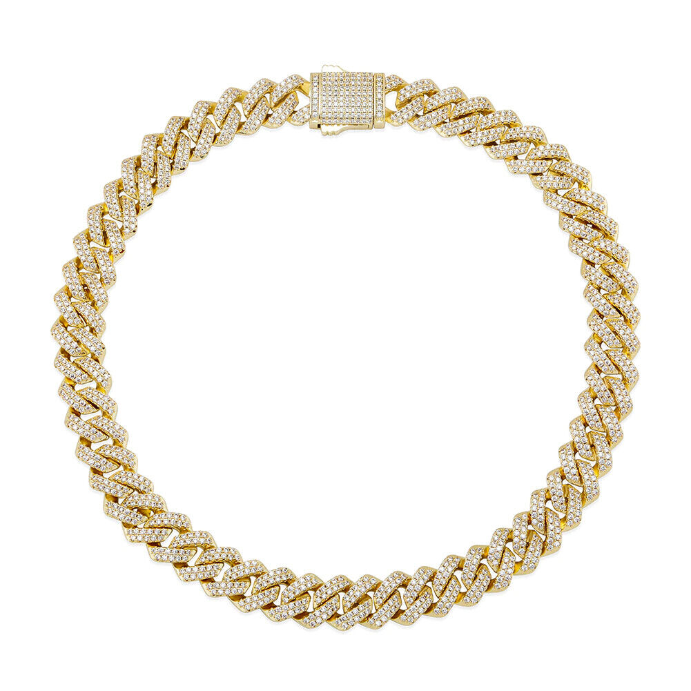 18K GOLD FILLED 14MM CUBAN MICRO PAVE CZ CHAIN