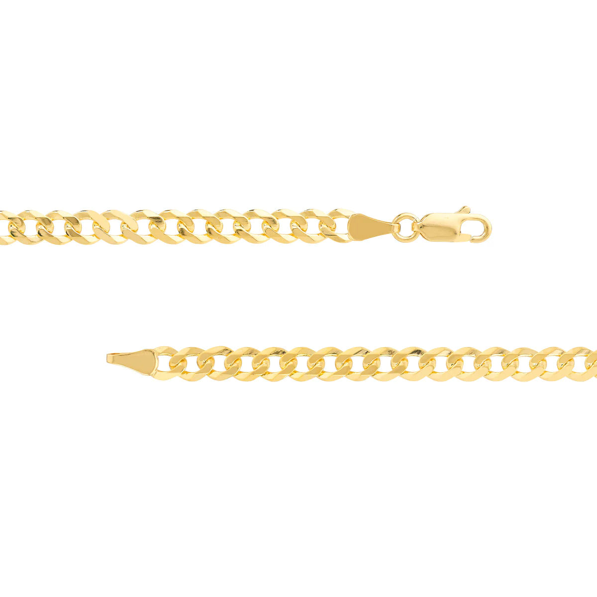 18K GOLD FILLED 2MM DIAMOND CUT CUBAN CHAIN