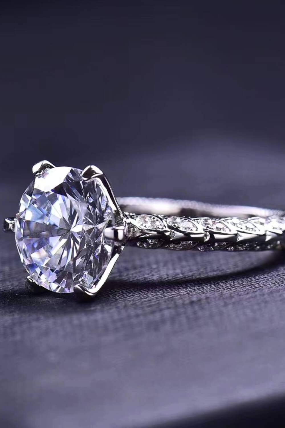 5 Carat Moissanite Cluster Setting Ring