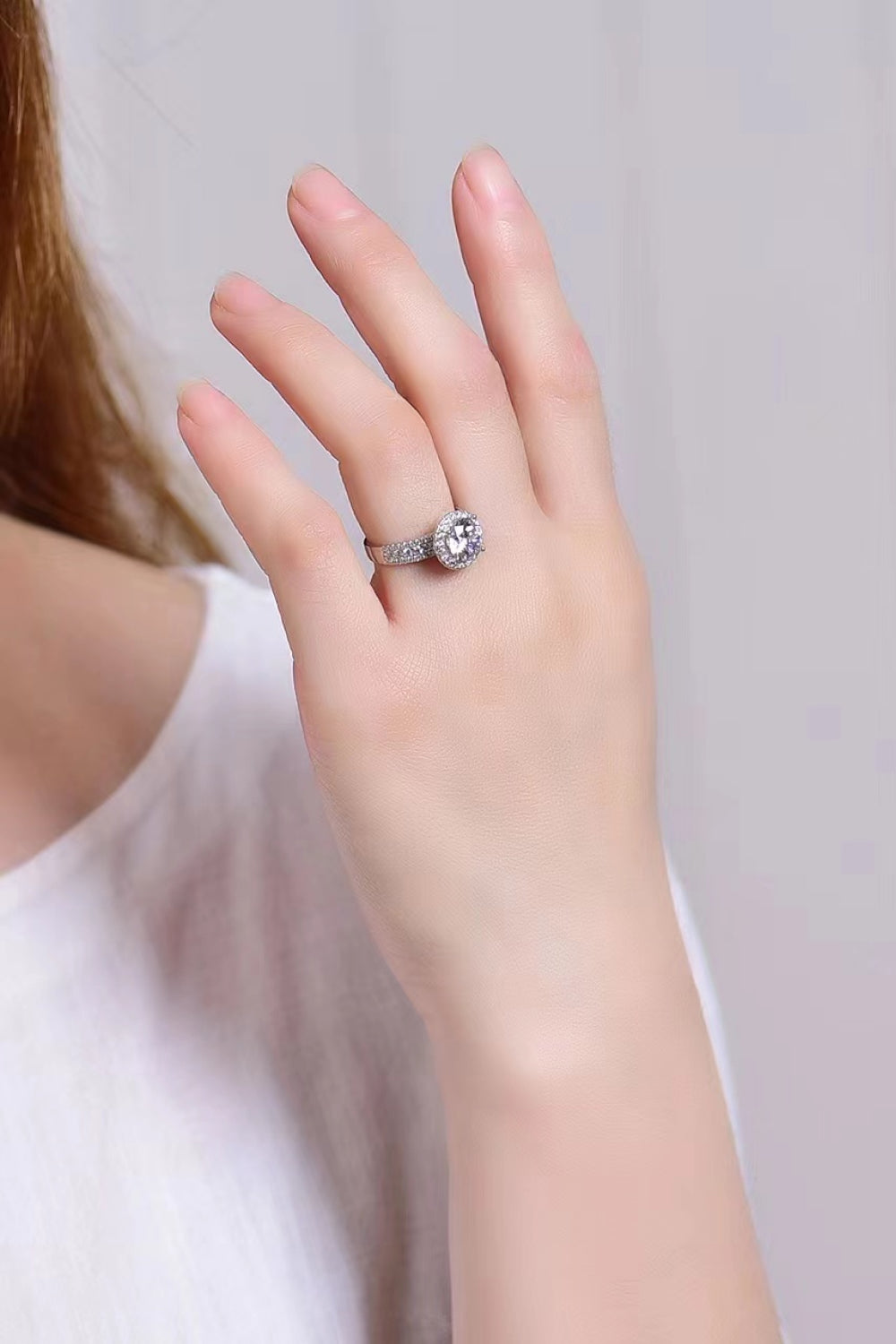 Tripple Row 2 Carat Moissanite Classic Round Ring