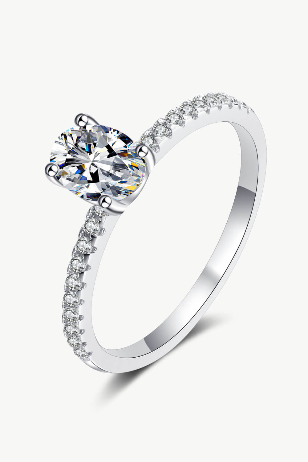 Delicate 1 Carat Moissanite Ring