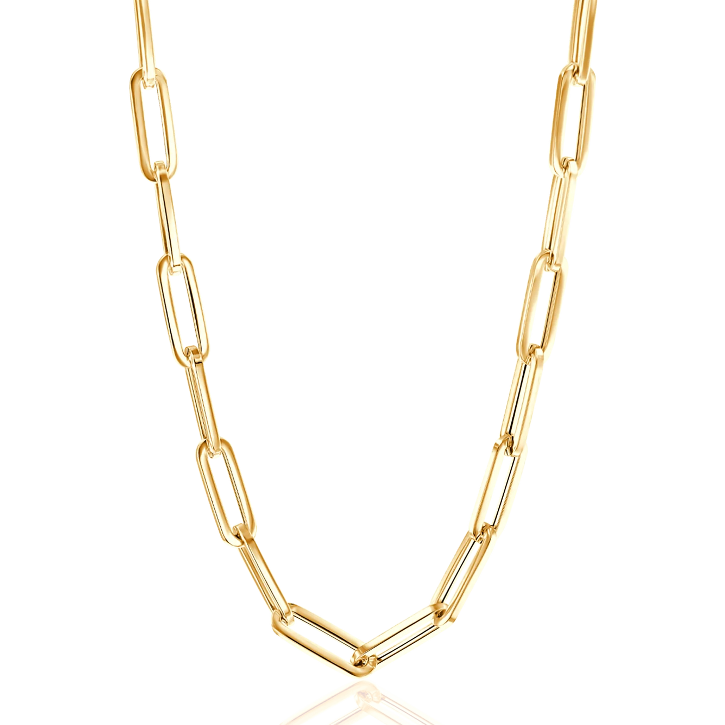 18K GOLD FILLED 15MM PAPER CLIP CHAIN