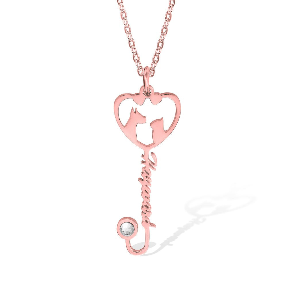 Sterling Silver 925 Necklace, Personalized Veterinary Necklace