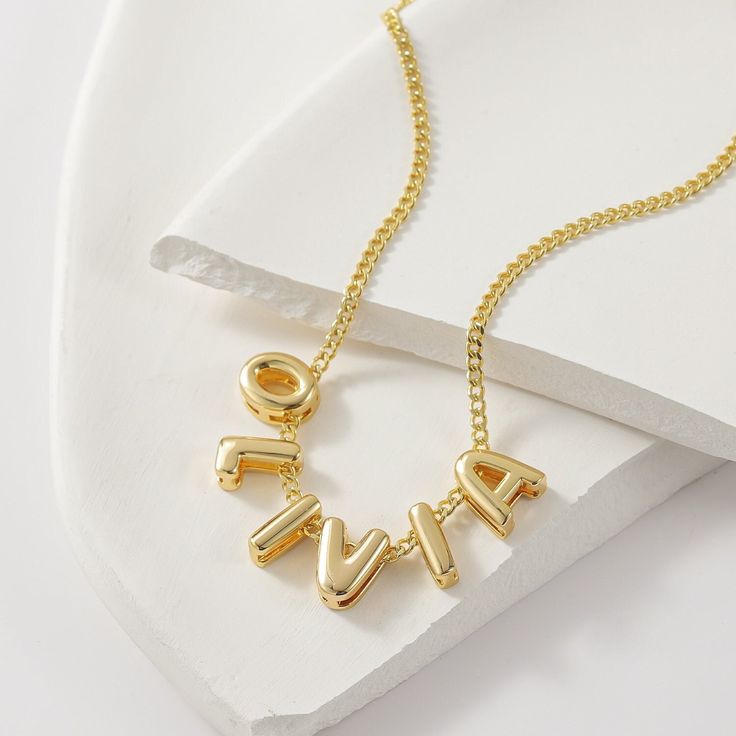 Bubble Letter Necklace