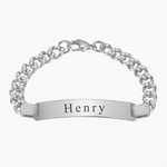 Diamond Cuban Link ID Bracelet