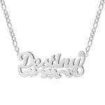 90's 3 Heart Double Plate Name Necklace