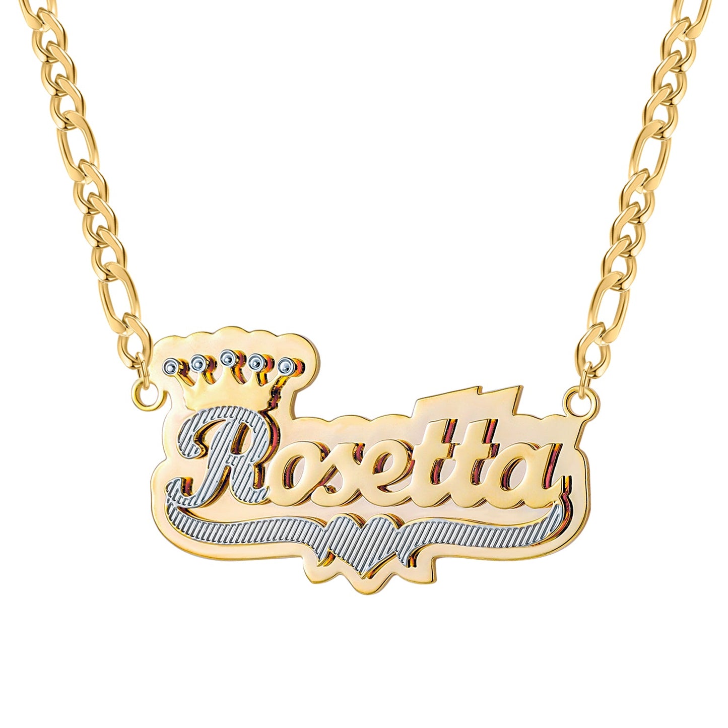 90's Full Back Crown Name Necklace