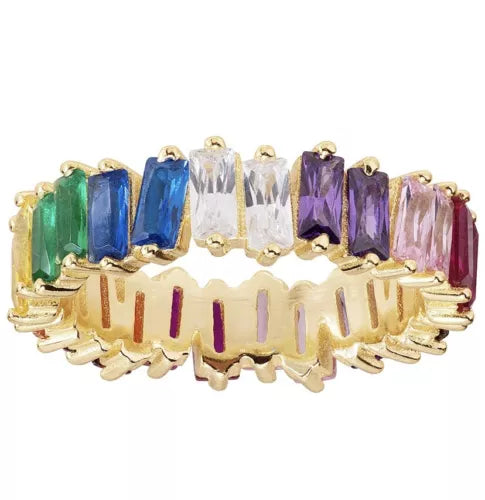 Rainbow Ombre Eternity Band