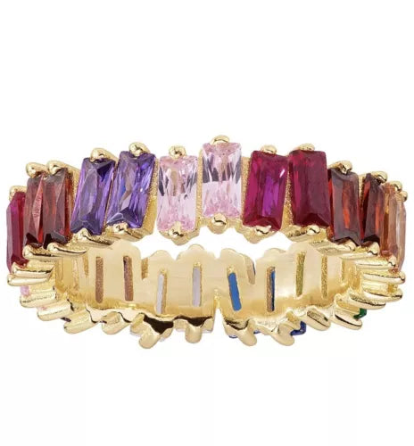 Rainbow Ombre Eternity Band